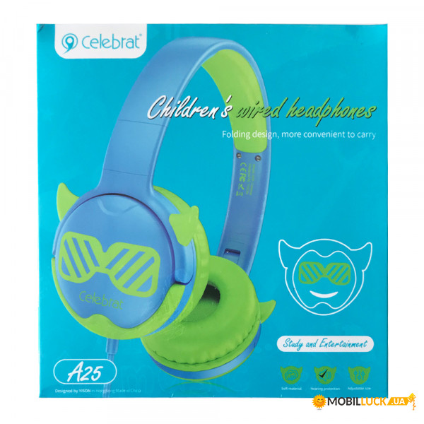  Celebrat A25 children headset Green