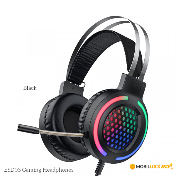  Hoco ESD03 Gaming Led Black (26070)