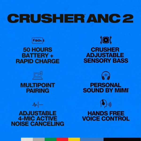 ��������� � ��������� SkullCandy BT Crusher ANC 2 Bone (S6CAW-B002)