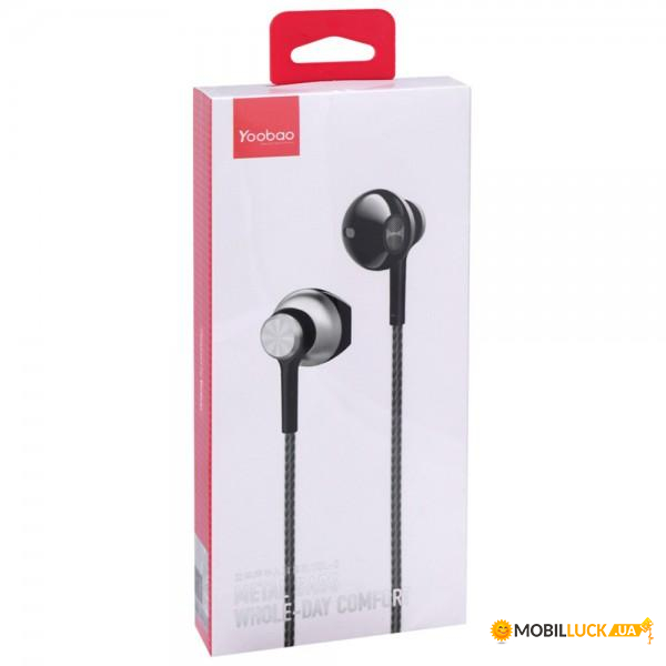  Yoobao YBL2 Wire Earphone Gun Metal (BS-000068150)