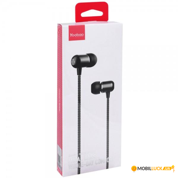  Yoobao YBL1 Wire Earphone Black (BS-000068151)