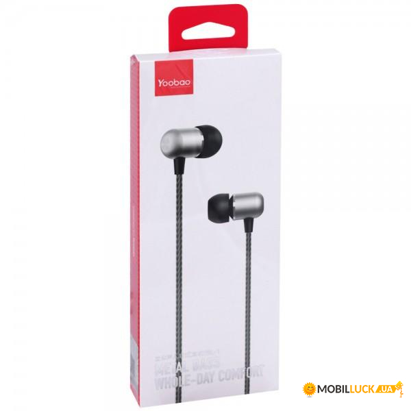  Yoobao YBL1 Wire Earphone Gun Metal (BS-000068151)