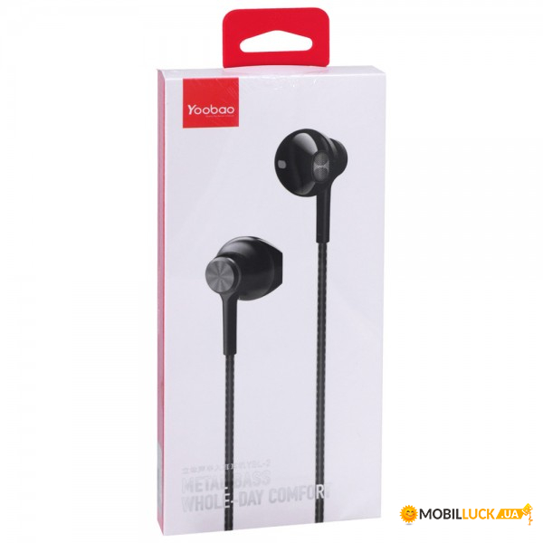  Yoobao YBL2 Wire Earphone Black (BS-000068150)