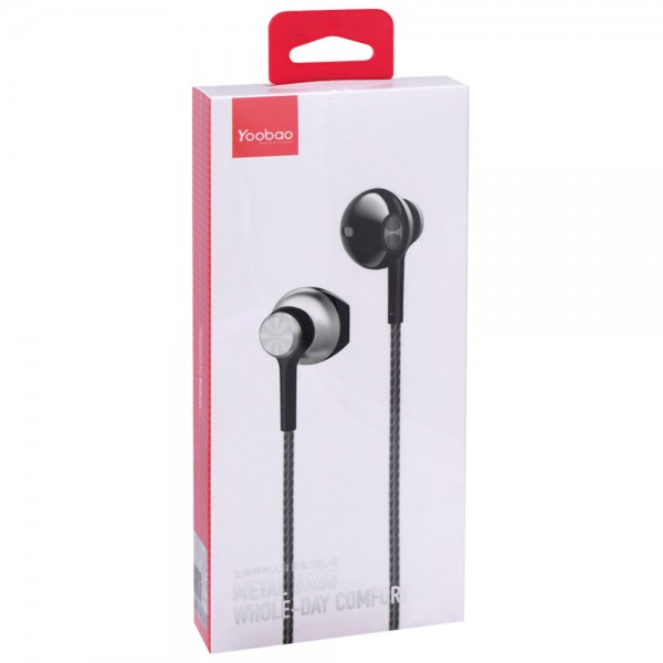  Yoobao YBL2 Wire Earphone Gun Metal (BS-000068150)