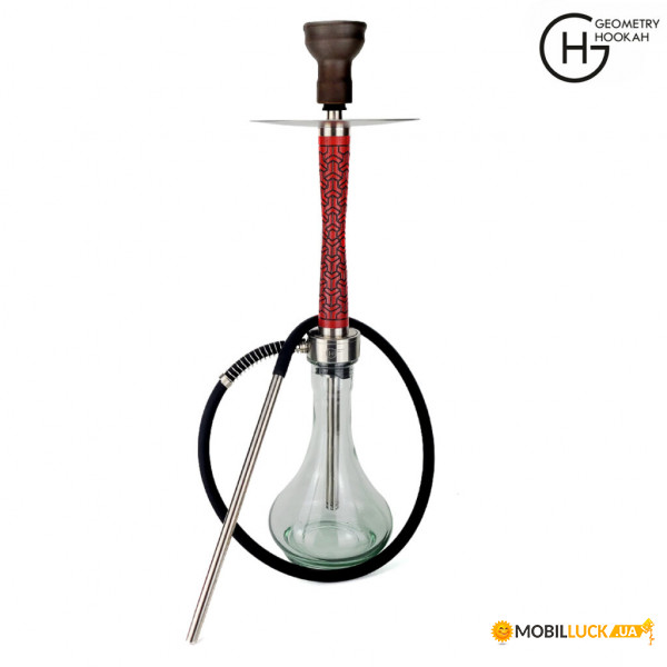  Geometry Hookah BB Y-Atom Red  Drop Clear