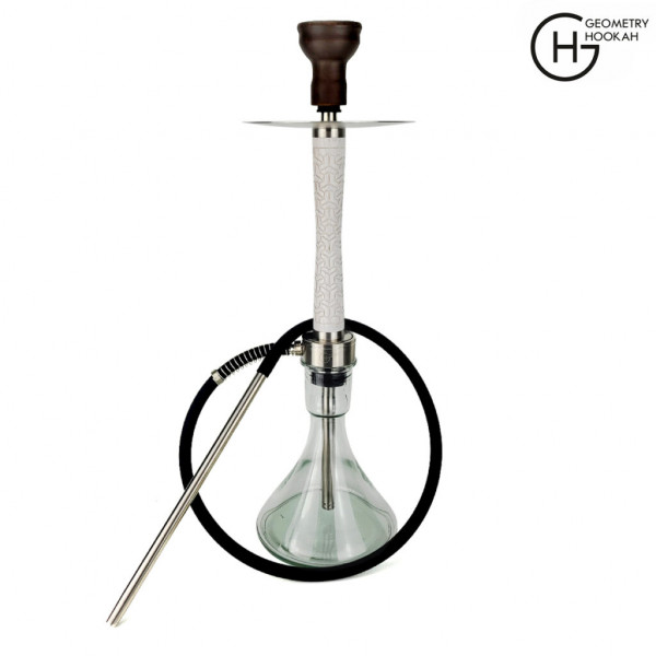  Geometry Hookah BB Y-Atom White  Candy Clear