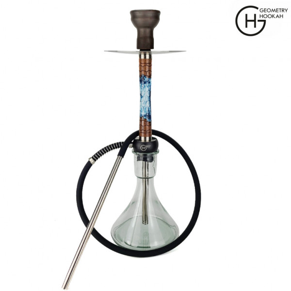  Geometry Hookah LB Stab Brown  Candy Clear