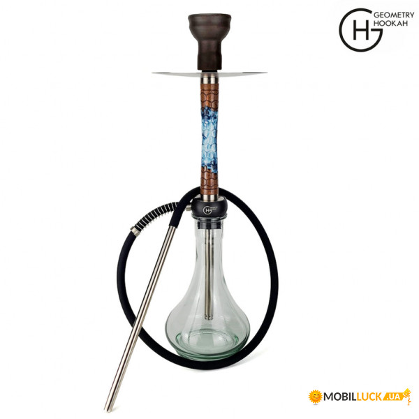  Geometry Hookah LB Stab Brown  Drop Clear