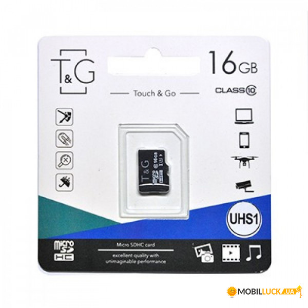   MicroSDHC 16GB UHS-I Class 10 T&G