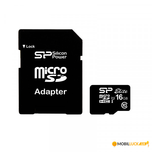   microSDHC 16Gb Silicon Power Elite UHS-1 Adapter SD