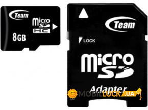  ' MicroSDHC 8GB Class 4 Team SD-adapter (TUSDH8GCL403)