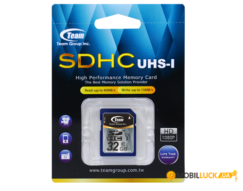   SDHC 32GB UHS-1 Class 10 Team (TSDHC32GUHS01)