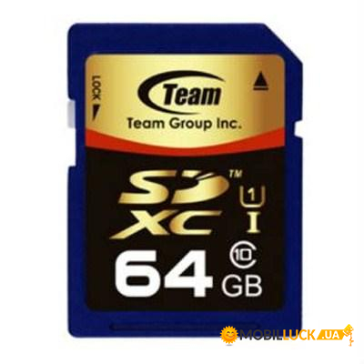   SDXC 64GB UHS-I Class 10 Team (TSDXC64GUHS01)