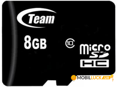  ' MicroSDHC 8GB Class 10 Team (TUSDH8GCL1002)