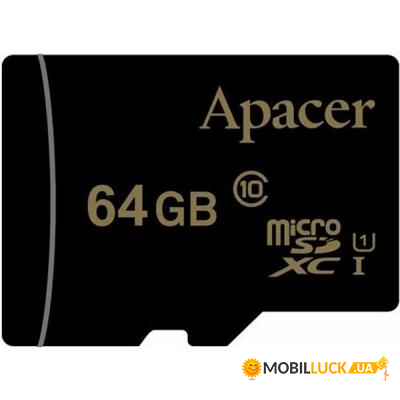  ' Apacer 64GB microSDXC Class10 UHS-I (AP64GMCSX10U1-RA)