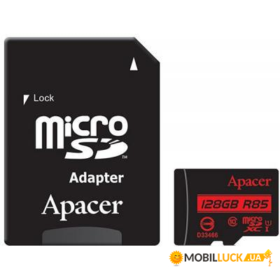   Apacer microSDXC 128Gb UHS-1 Adapter SD