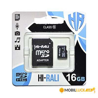   micro SDHC HI-RALI 16GB class 4 ( ) HI-16GBSDCL4-01