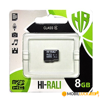   micro SDHC HI-RALI 8GB class 4 ( ) HI-8GBSDCL4-00