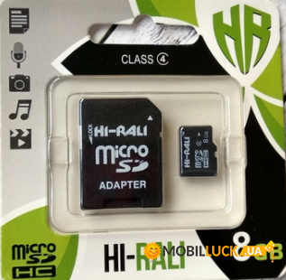   micro SDHC HI-RALI 8GB class 4 ( ) HI-8GBSDCL4-01