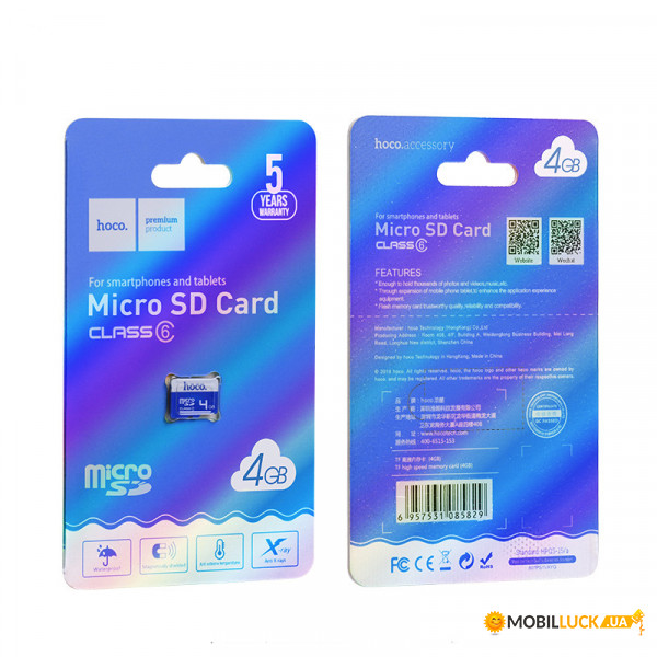   microSDHC Hoco 4 Gb TF high speed Class 6