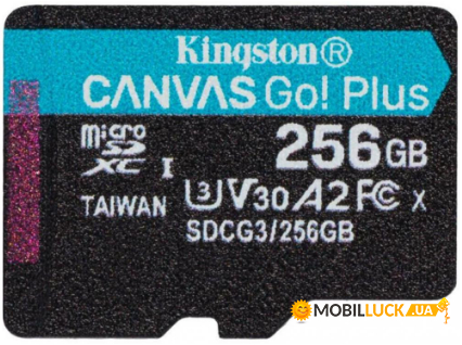   KINGSTON microSDXC 256Gb Canvas Go+ U3 V30 (R170/W90)