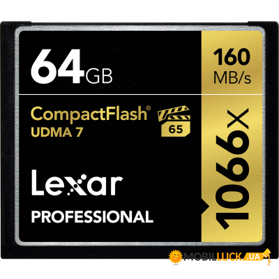   Lexar 64GB Compact Flash 1066x Professional (LCF64GCRB1066)