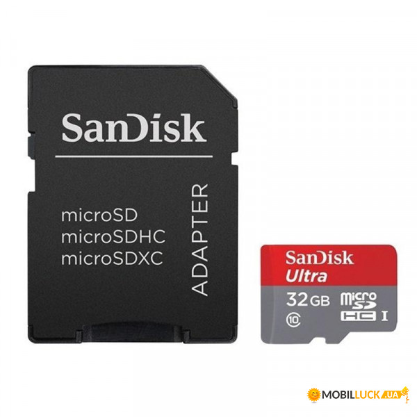   microSDHC 32Gb SanDick UHS-1 Adapter SD