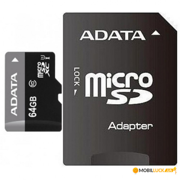   microSDHC 64Gb Adata Premier UHS-1 Adapter SD