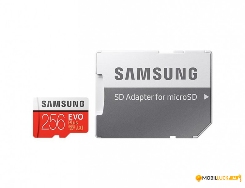   MicroSDXC 256GB UHS-I U3 Class 10 Samsung Evo Plus R100/W90MB/s + Adapter SD