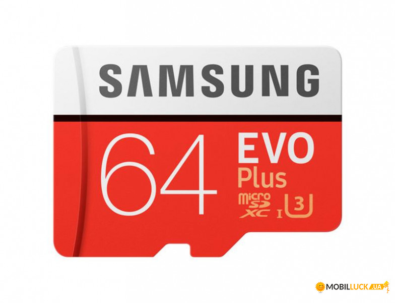   MicroSDXC 64GB UHS-I Class 10 Samsung Evo Plus R100/W60MB/s + Adapter SD (MB-MC64GA/RU)