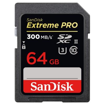   SanDisk 64GB SDXC C10 UHS-II U3 V90 R300/W260MB/s Extreme Pro (SDSDXDK-064G-GN4IN)