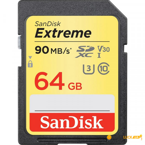   SDXC 64GB UHS-I U3 Class 10 SanDisk Extreme R900MB/s (SDSDXV6-064G-GNCIN)