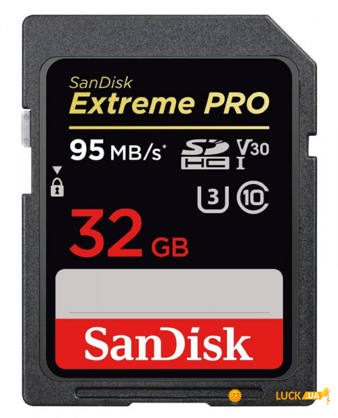   SDHC 32GB UHS-I U3 Class 10 SanDisk Extreme Pro R95/W90MB/s (SDSDXXG-032G-GN4IN)