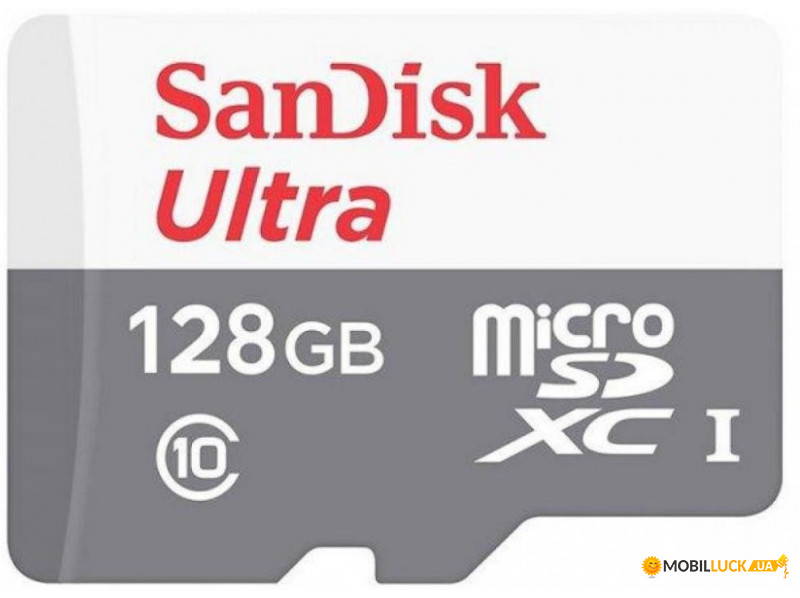   SanDisk 128GB microSDHC C10 UHS-I R100MB/s Ultra + SD (SDSQUNR-128G-GN3MA)