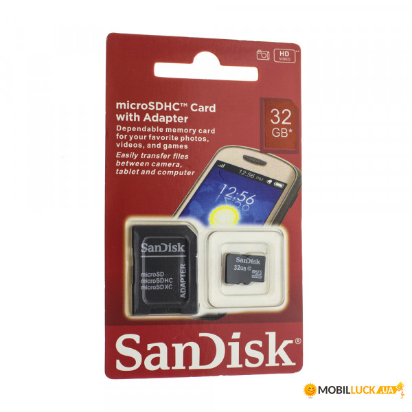   microSD SanDisk 32Gb Class 10 / SD adapter