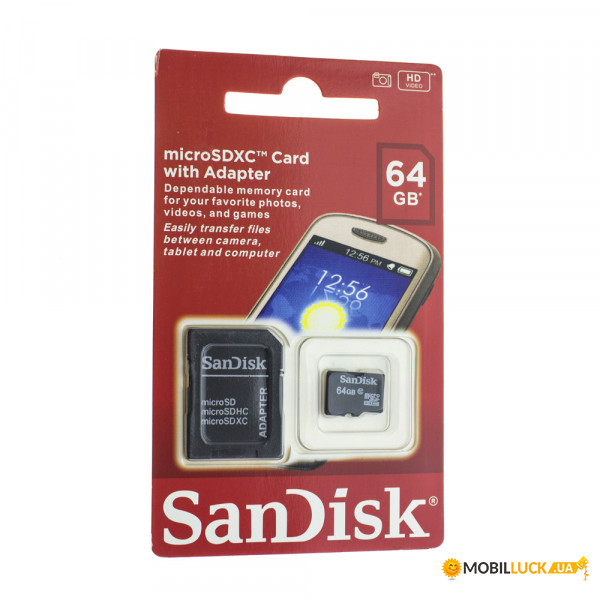   microSD SanDisk 64Gb Class 10 / SD adapter