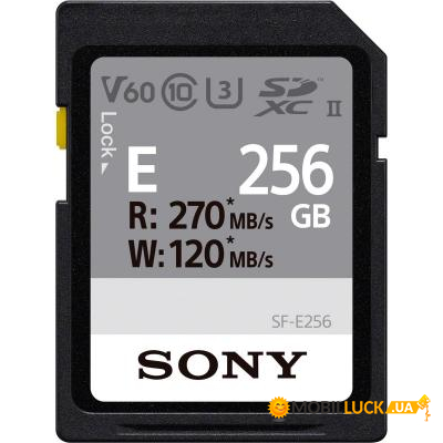   Sony 256GB SDXC C10 UHS-II U3 V60 R270/W120MB/s Entry (SFE256.AE)