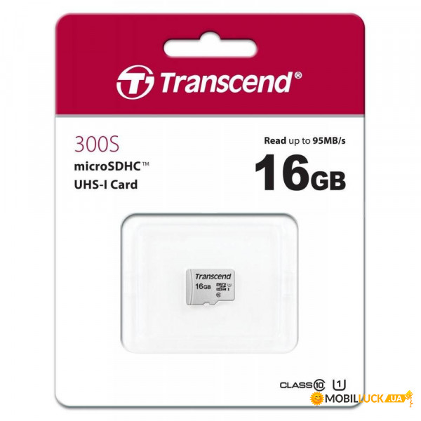  ' Transcend 16GB microSDHC C10 UHS-I (TS16GUSD300S)