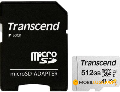   Transcend 512GB microSDXC Class 10 U3 (TS512GUSD300S-A)