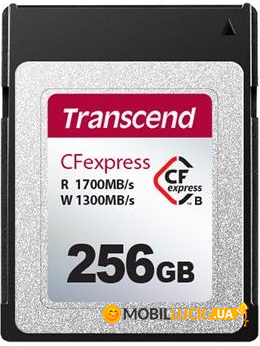  ' Transcend 256GB CFExpress 820 Type B R1700/W1300MB/s (TS256GCFE820)