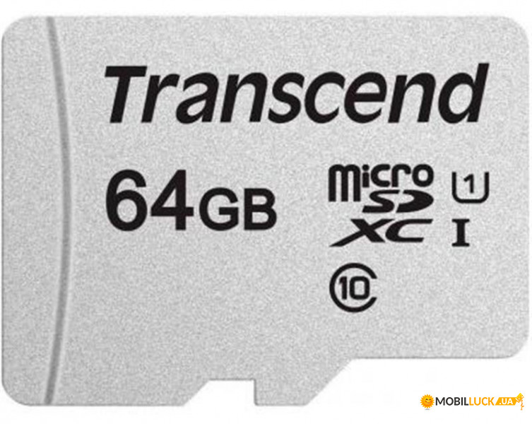   MicroSDXC 64GB UHS-I Class 10 Transcend 300S + Adapter SD (TS64GUSD300S-A)