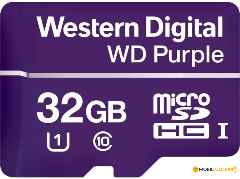   MicroSDHC 32GB UHS-I Class 10 WD Purple (WDD032G1P0A)