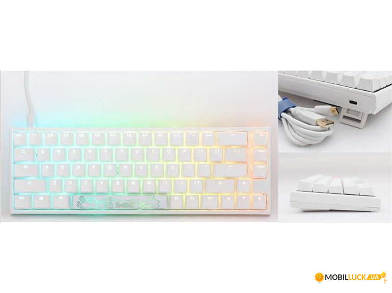  Ducky One 2 SF Cherry Black RGB LED RU White (DKON1967ST-ARUPDWWT1)