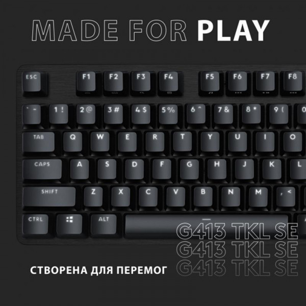  Logitech G413 TKL SE Corded Mechanical Gaming Keyboard Black (920-010446)