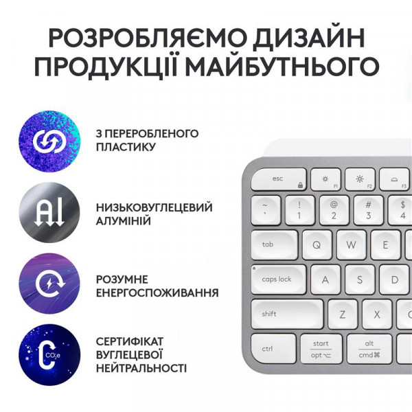   Logitech MX Keys S Pale Grey (920-011588)
