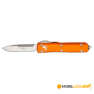  Microtech Ultratech Drop Point Stonewash Orange (121-10OR)