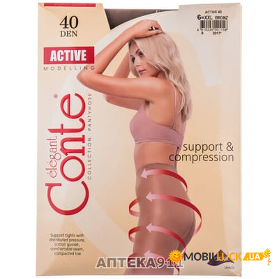   Conte Elegant ACTIVE 40 den 6 Bronz