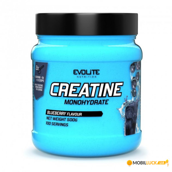  Evolite Nutrition Creatine Monohydrate 500 g blueberry