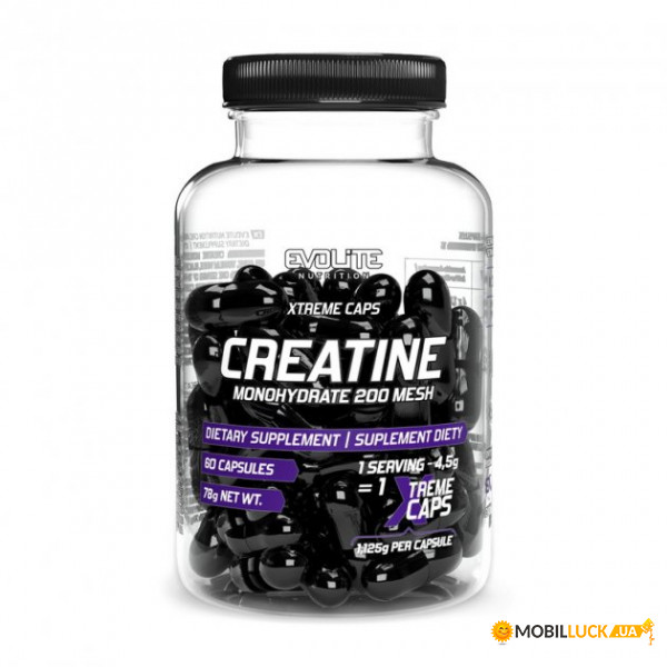  Evolite Nutrition Creatine Monohydrate Xtreme 60 caps