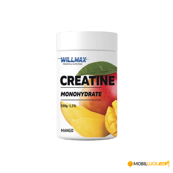  Willmax Creatine Monohydrate 500 g mango